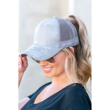 Camo Messy Bun Cap - Spicie's Boutique