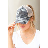 CC Camo Criss-Cross Ponytail Caps - Spicie's Boutique