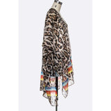 Color Stripe Leopard Kimono - Spicie's Boutique