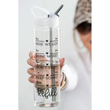 Daily Tracker Straw Water Bottle Made in USA - Spicie's Boutique