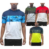 Camo and Solid Design Block Hooded Shirt - Spicie's Boutique