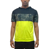 Camo and Solid Design Block Hooded Shirt - Spicie's Boutique