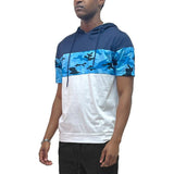 Camo and Solid Design Block Hooded Shirt - Spicie's Boutique