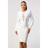 LONGSLEEVE BANDAGE DRESS - Spicie's Boutique