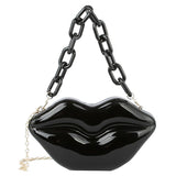 Acrylic Hard Case Lips Clutch Crossbody Bag - Spicie's Boutique