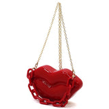 Acrylic Hard Case Lips Clutch Crossbody Bag - Spicie's Boutique