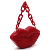 Acrylic Hard Case Lips Clutch Crossbody Bag - Spicie's Boutique