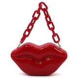 Acrylic Hard Case Lips Clutch Crossbody Bag - Spicie's Boutique