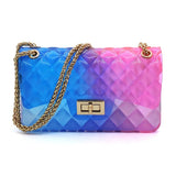 Quilt Embossed Multi Color Jelly Shoulder Bag - Spicie's Boutique