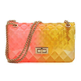 Quilt Embossed Multi Color Jelly Shoulder Bag - Spicie's Boutique