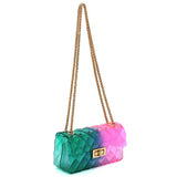 Quilt Embossed Multi Color Jelly Shoulder Bag - Spicie's Boutique