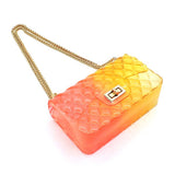 Quilt Embossed Multi Color Jelly Shoulder Bag - Spicie's Boutique