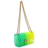 Quilt Embossed Multi Color Jelly Shoulder Bag - Spicie's Boutique