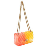 Quilt Embossed Multi Color Jelly Shoulder Bag - Spicie's Boutique