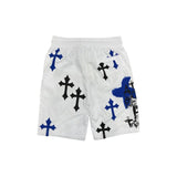 Mens Chrome Cross Skull Shorts - Spicie's Boutique