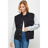 Women's Denim Jacket with Fleece Hoodies - Spicie's Boutique