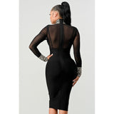 MESH CONTRAST PRINT BANDAGE - Spicie's Boutique