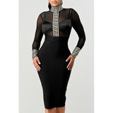 MESH CONTRAST PRINT BANDAGE - Spicie's Boutique