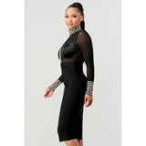 MESH CONTRAST PRINT BANDAGE - Spicie's Boutique