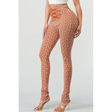 Geometric Glamour: High-Waisted Patterned Pants - Spicie's Boutique