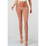 Geometric Glamour: High-Waisted Patterned Pants - Spicie's Boutique