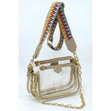 See Thru Clear 2-in-1 Crossbody Bag Guitar Strap - Spicie's Boutique