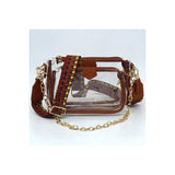 See Thru Clear 2-in-1 Crossbody Bag Guitar Strap - Spicie's Boutique