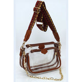 See Thru Clear 2-in-1 Crossbody Bag Guitar Strap - Spicie's Boutique