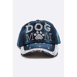 Dog Mom Stone Denim Cap - Spicie's Boutique