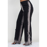 BLACK LINE WASHED CASUAL DENIM JEANS - Spicie's Boutique