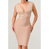 NATURALLY CHIC BANDAGE DRESS - Spicie's Boutique