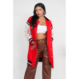 Long Fit Letterman Jacket - Spicie's Boutique
