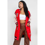 Long Fit Letterman Jacket - Spicie's Boutique