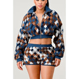 CHECKER PRINT TWO PIECE SET - Spicie's Boutique