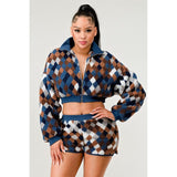 CHECKER PRINT TWO PIECE SET - Spicie's Boutique