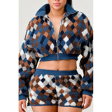 CHECKER PRINT TWO PIECE SET - Spicie's Boutique