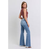 Judy Blue Raw Hem High Rise Bootcut Jeans - Spicie's Boutique