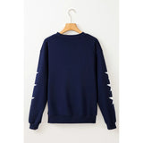 GAME DAY Star Round Neck Long Sleeve Sweatshirt - Spicie's Boutique