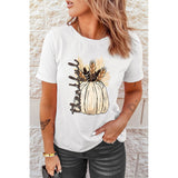 Graphic Round Neck Short Sleeve T-Shirt - Spicie's Boutique