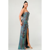 ATHINA VINTAGE HAND WASHED BUTTON UP SLIT DRESS - Spicie's Boutique