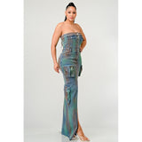 ATHINA VINTAGE HAND WASHED BUTTON UP SLIT DRESS - Spicie's Boutique