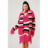 Fuzzy Striped Sweater - Spicie's Boutique