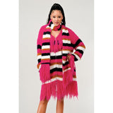 Fuzzy Striped Sweater - Spicie's Boutique