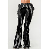 Distressed Denim Frill Jeans - Spicie's Boutique