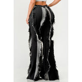 Distressed Denim Frill Jeans - Spicie's Boutique