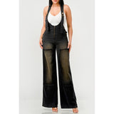 Urban Noir Denim Overalls Black Jumpsuit - Spicie's Boutique
