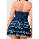 Denim Delight Tiered Ruffle Dress - Spicie's Boutique