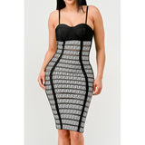 Maze Enigma Bodycon Dress - Spicie's Boutique
