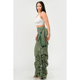 Ruched Utility Elegance Pants - Spicie's Boutique