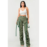 Ruched Utility Elegance Pants - Spicie's Boutique